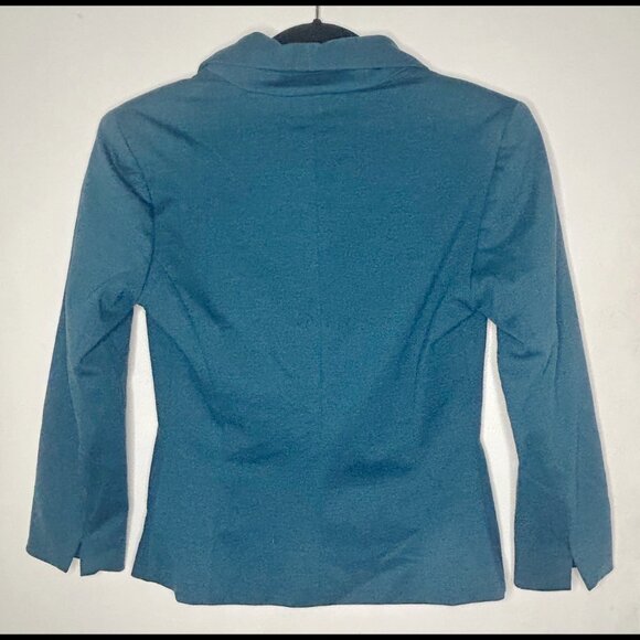 MOSSIMO Funky Lined Blue Turquoise Blazer Size XS - Picture 2 of 4
